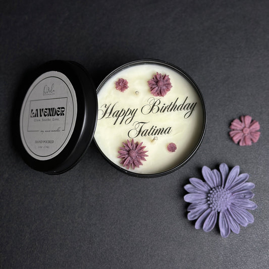 Customizable Lavender Candle