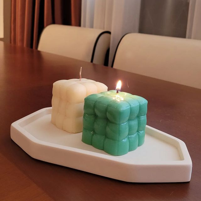 Mini Cubic Cushion Candle