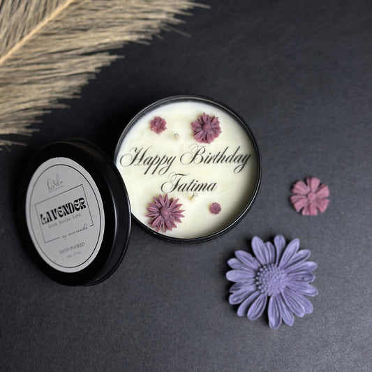 Customizable Lavender Candle