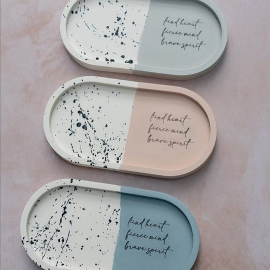 Customizable Cement Tray – Your Name / quote / writing
